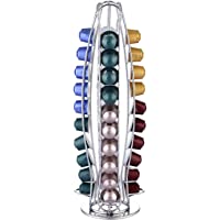 EXZACT Soporte para cápsulas de café- compatible con cápsulas Nespresso Classic (40 piezas) - estante giratorio de torre…